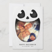 Carte photo d'Halloween | Skeleton Jack-o'-lantern (Devant)