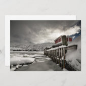 Carte photo d'hiver norvégien (Devant / Derrière)