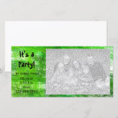 Carte photo d'invitation à la fête de la Crayon ve (Devant / Derrière)