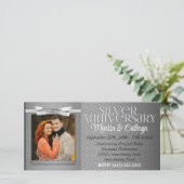 Carte Photo d'invitation à la fête du 25e anniversaire d (Debout devant)