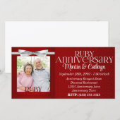 Carte Photo d'invitation à la fête du 40e anniversaire d (Devant / Derrière)