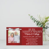 Carte Photo d'invitation à la fête du 40e anniversaire d (Debout devant)