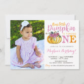 carte photo d'invitation Citrouille pour le premie (Devant)