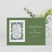 Carte photo d'invitation d'enterrement/cérémonie (Debout devant)