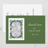 Carte photo d'invitation d'enterrement/cérémonie (Devant / Derrière)