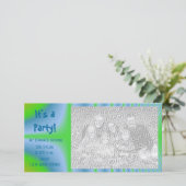 Carte photo d'invitation pour le Teinture verte et (Debout devant)