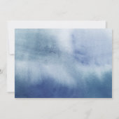 Carte photo diplômé en aquarelle bleue (Dos)