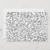 Carte photo diplômé Silver Confetti (Dos)