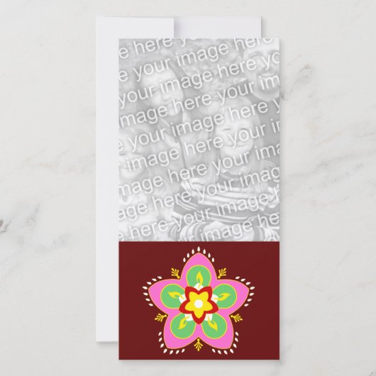 carte photo diwali rangoli (Devant)