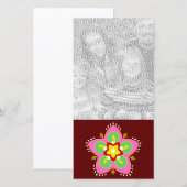 carte photo diwali rangoli (Devant / Derrière)