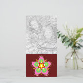 carte photo diwali rangoli (Debout devant)