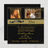 Carte photo d'obtention du diplôme d'or noir (Devant / Derrière)