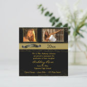 Carte photo d'obtention du diplôme d'or noir (Debout devant)