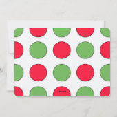 Carte photo double face avec points rouges et vert (Dos)