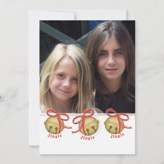 Carte photo double face de la cloche de Noël (Devant)