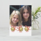 Carte photo double face de la cloche de Noël (Debout devant)