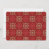 Carte photo double face flocon de neige rouge fonc (Dos)