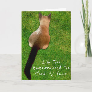 Carte Photo drôle de chaton siamois pour un joyeux anniv