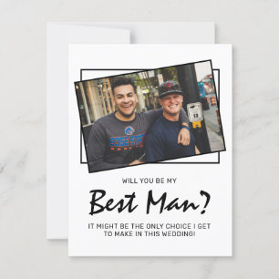 Carte Photo Drôle Moderne Veux-Tu Être Mon Témoin?