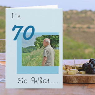 Carte Photo drôle pour 70e anniversaire