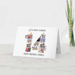 carte photo du 14e anniversaire