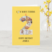 carte photo du 2e anniversaire (Fleur jaune)