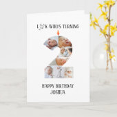 carte photo du 2e anniversaire (Fleur jaune)