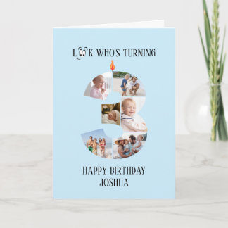 carte photo du 3e anniversaire