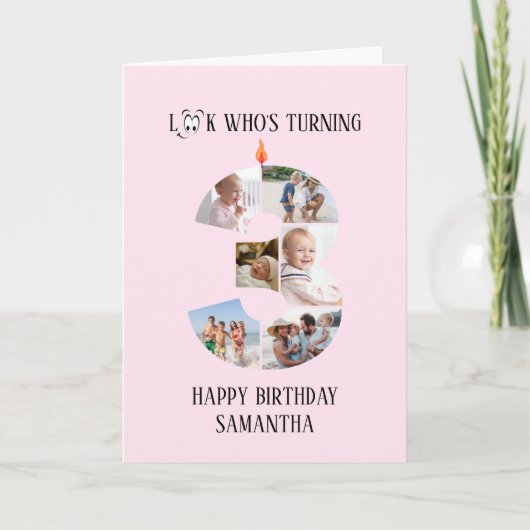 carte photo du 3e anniversaire (Devant)