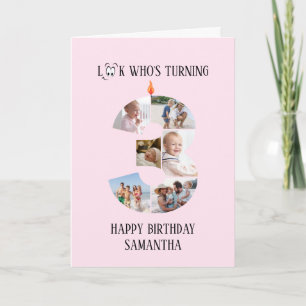 carte photo du 3e anniversaire