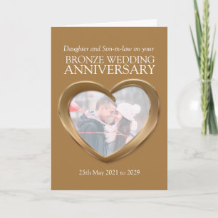 Carte photo du 8e anniversaire mariage