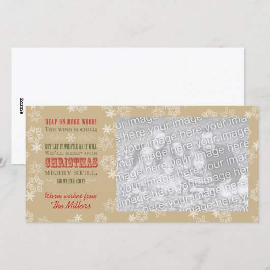 Carte photo du devis de Noël (Devant / Derrière)