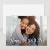 carte photo du jour de la mère heureuse (Devant / Derrière)