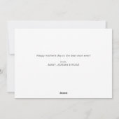 carte photo du jour de la mère heureuse (Dos)