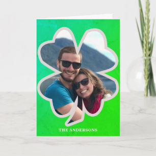 Carte photo du jour du Shamrock vert st patrick