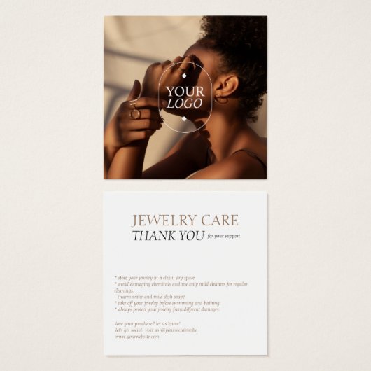 Carte photo du logo Bijouterie (Devant & derrière)