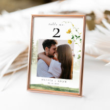 Carte photo du Mariage Fleur sauvage de Mountain B