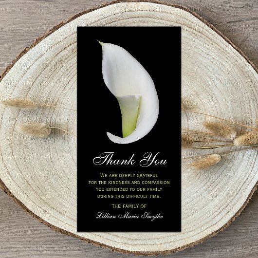 Carte photo du Merci commémoratif Sympathy - Lily