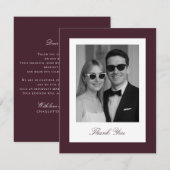 Carte photo du Merci Mariage de Bourgogne (Devant / Derrière)