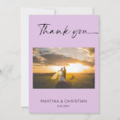 Carte Photo du Merci Mariage de lavande (Devant)