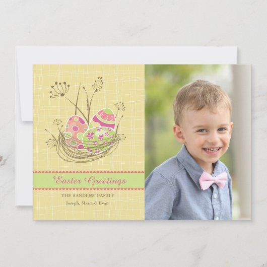 Carte photo du nid de la nature (Devant)