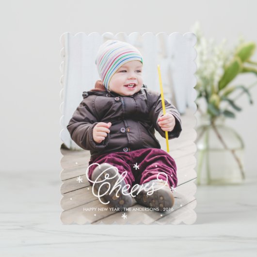 Carte photo du Nouvel An à l'aide d'un script (Debout devant)