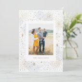 Carte photo du Nouvel An de Fireworks dessiné à la (Debout devant)