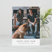 Carte photo du Nouvel An heureux (Debout devant)