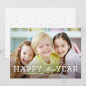 Carte photo du Nouvel An intime (Devant / Derrière)