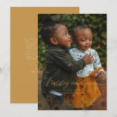 Carte photo du Nouvel An Starburst (Devant / Derrière)