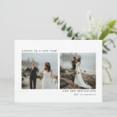 Carte photo du Nouvel An Stardust Newlywets (Debout devant)