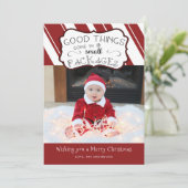 Carte photo du premier Noël du bébé (Debout devant)