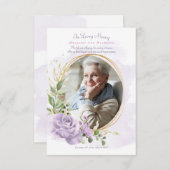 Carte photo du souvenir funéraire (Devant / Derrière)