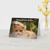 Carte Photo d'un joli anniversaire de Little Fox (Fleur jaune)